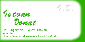 istvan donat business card